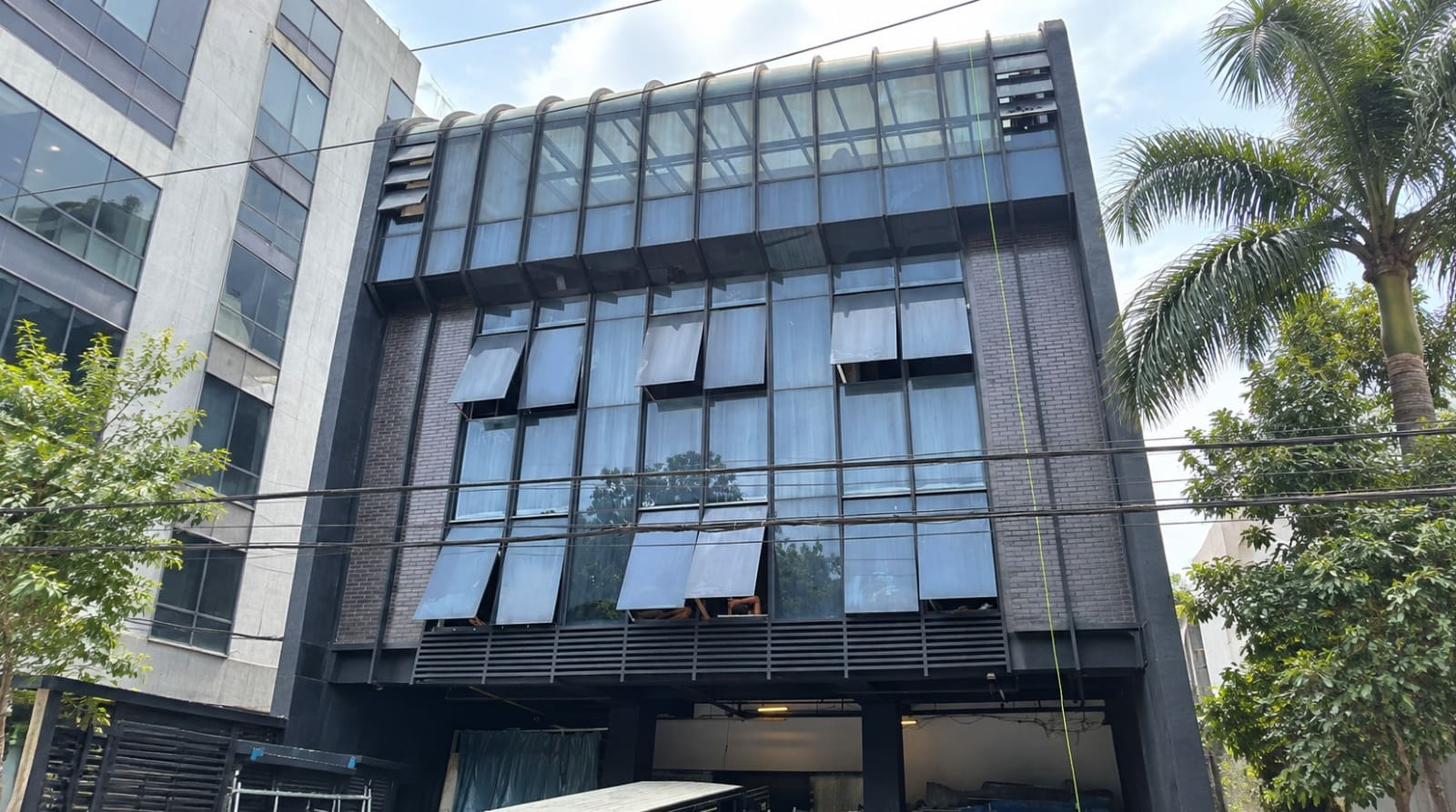 Modern Glass Office Before